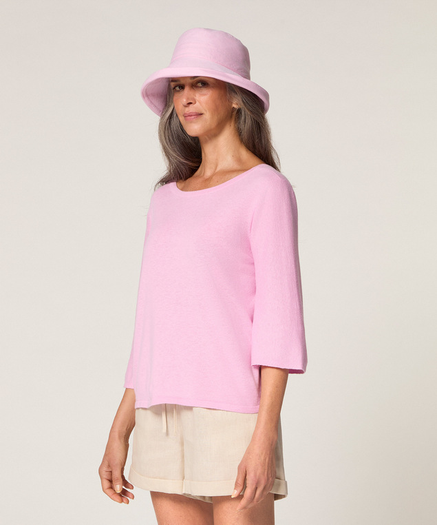 Rodier Pull Manches Courtes Rose Bonbon
