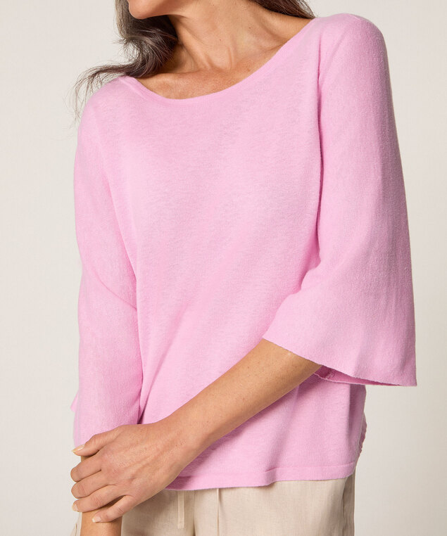 Rodier Pull Manches Courtes Rose Bonbon