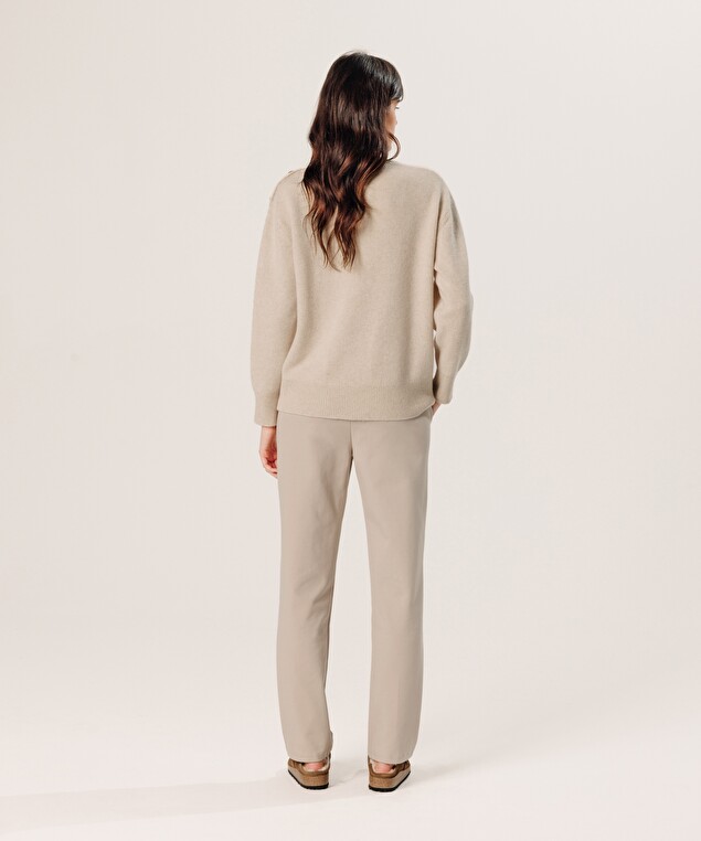 Rodier Pull Oversize En Cachemire Blanc Creme