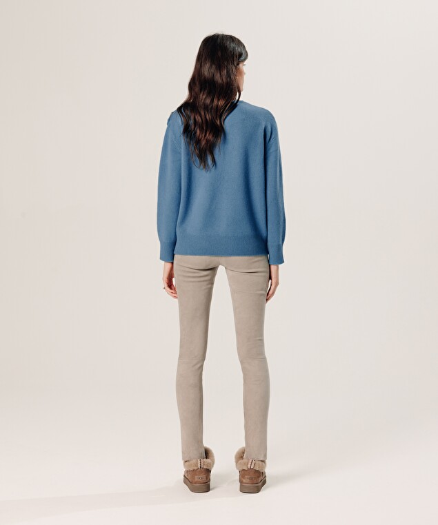 Rodier Pull Oversize En Cachemire Bleu Azur