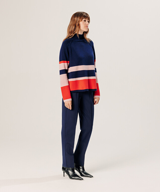 Rodier Pull Oversize En Cachemire Bleu Marine