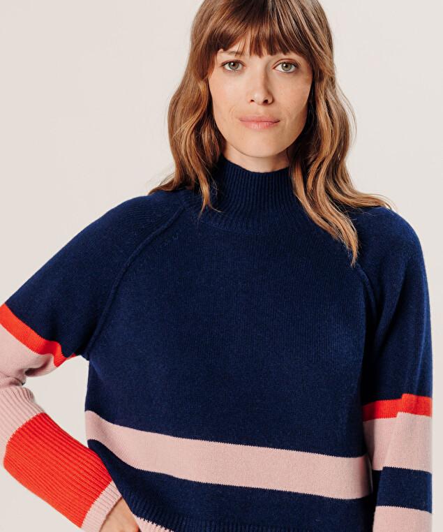 Rodier Pull Oversize En Cachemire Bleu Marine
