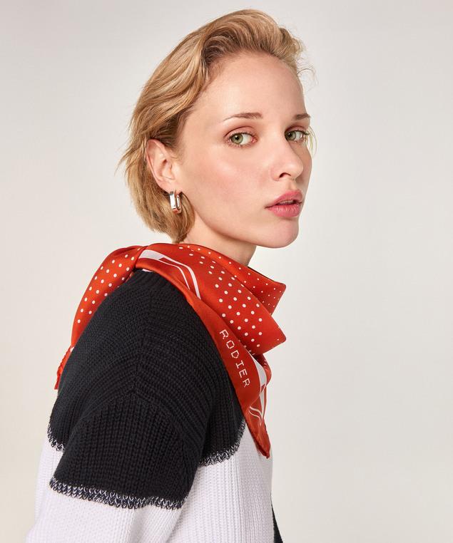 Rodier Pull Rayé En Coton Blanc/noir