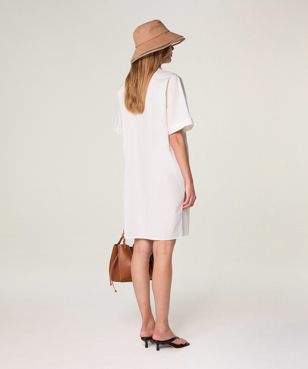Rodier Robe Chemisier Blanche Blanc