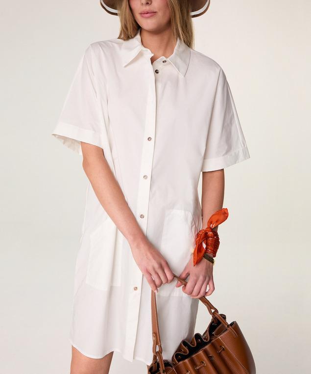 Rodier Robe Chemisier Blanche Blanc