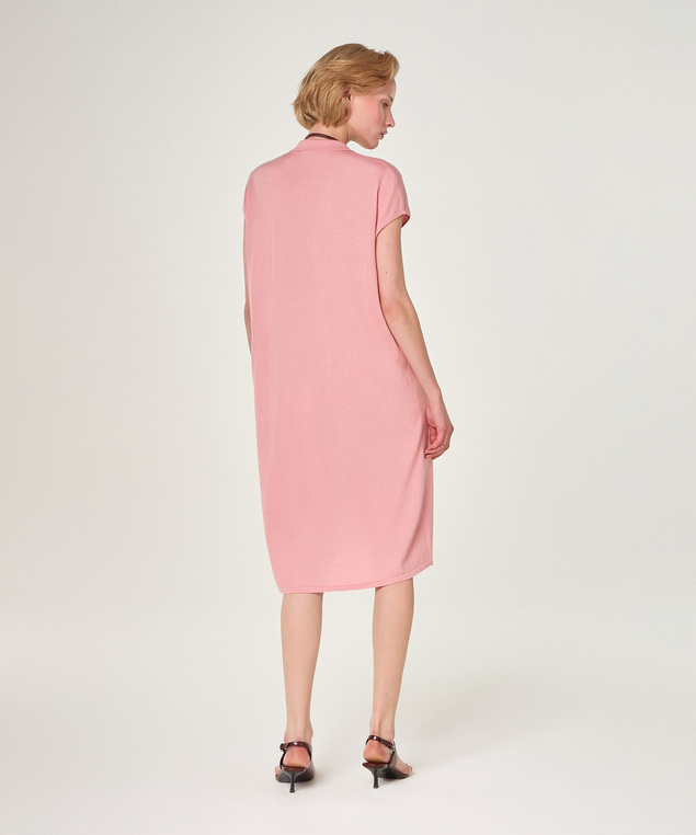 Rodier Robe Chemisier En Coton Bois De Rose
