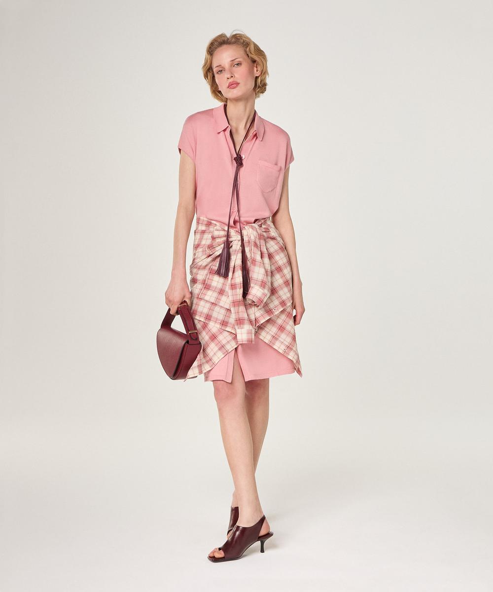 rodier Robe chemisier en coton bois de rose