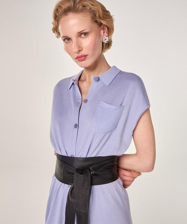Rodier Robe Chemisier En Coton Violet Lilas