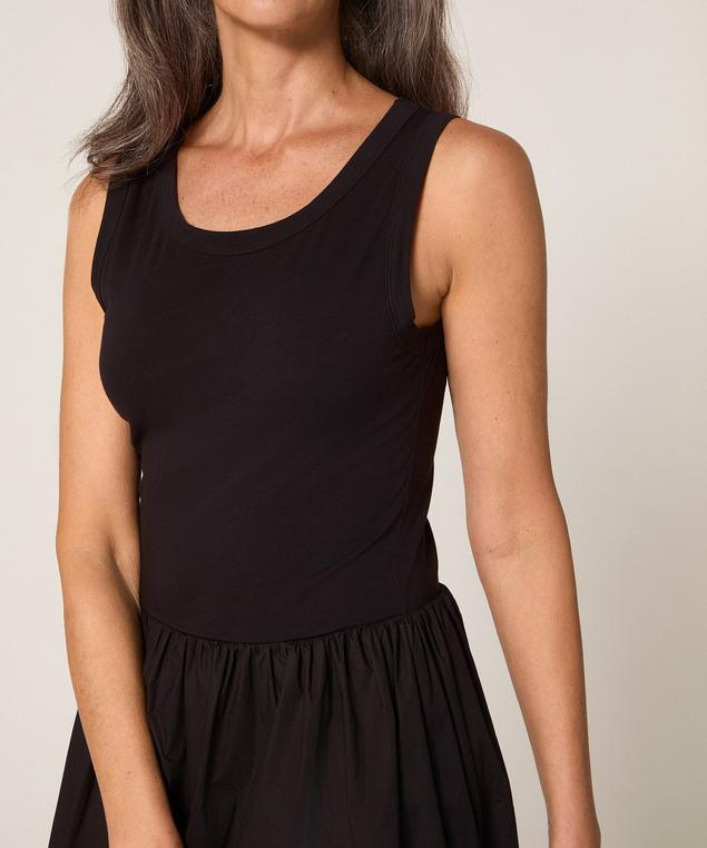 Rodier Robe Longue Bi-matière Noir