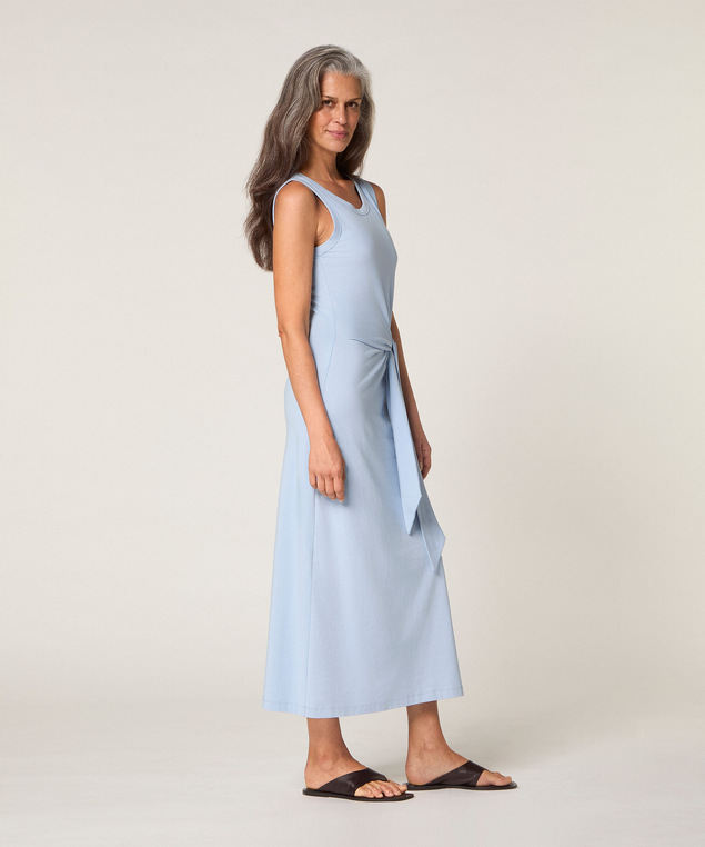 Rodier Robe Longue Débardeur Bleu Ciel