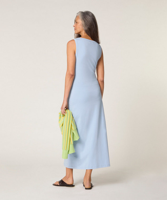 Rodier Robe Longue Débardeur Bleu Ciel