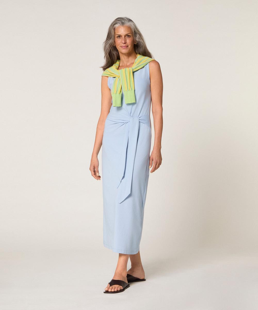 rodier Robe longue débardeur bleu ciel