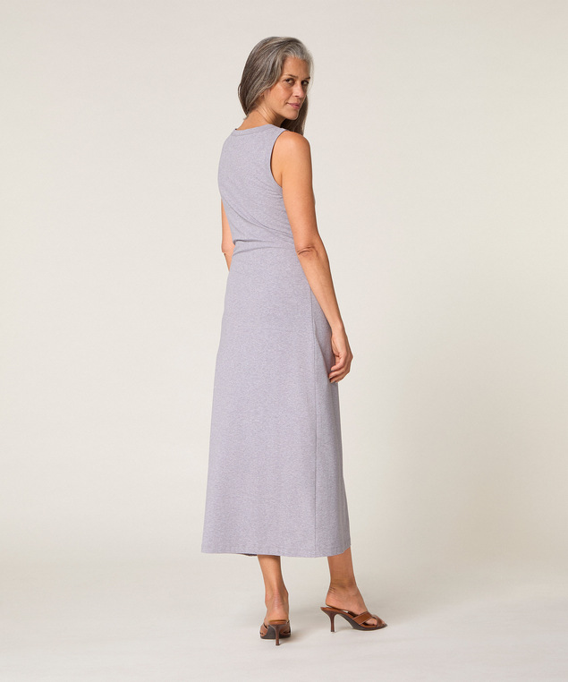 Rodier Robe Longue Débardeur Gris Chiné