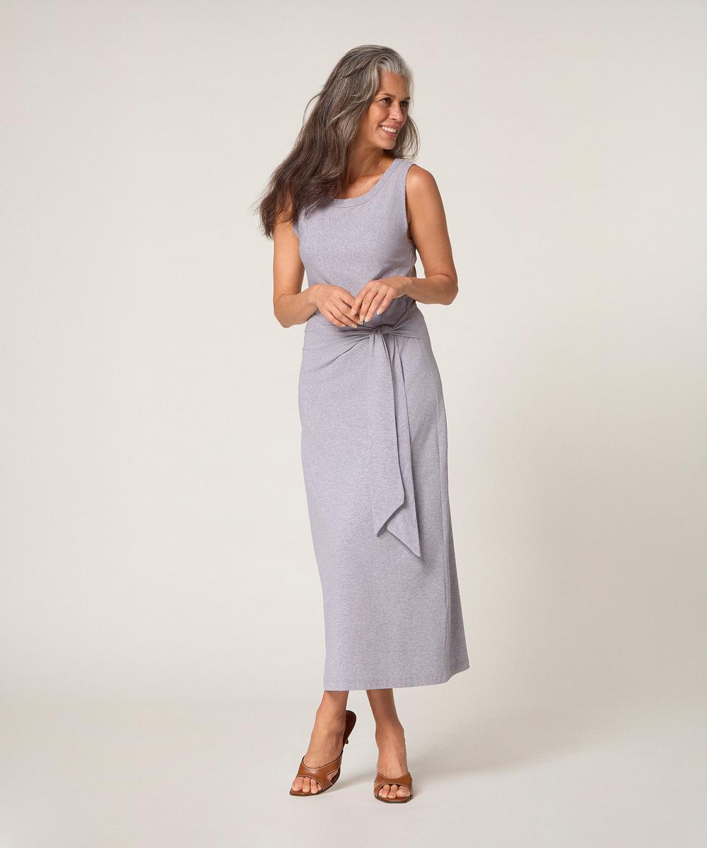 rodier Robe longue débardeur gris chiné
