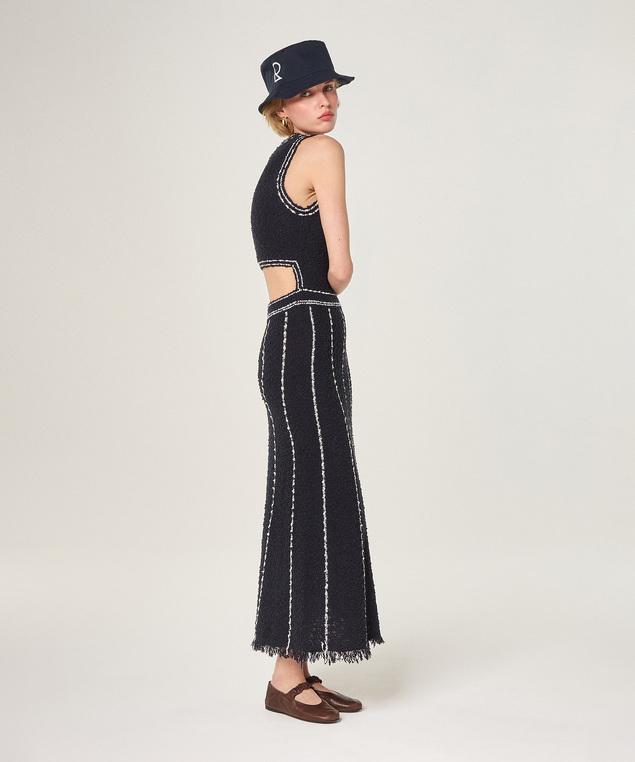 Rodier Robe Longue Dos Nu Bleu Marine