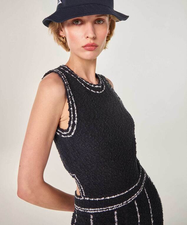 Rodier Robe Longue Dos Nu Bleu Marine