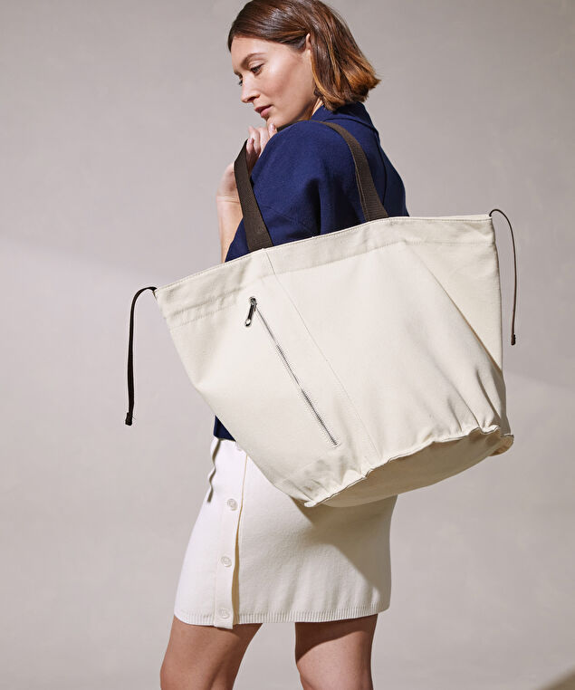 Rodier Sac En Toile Blanc écru