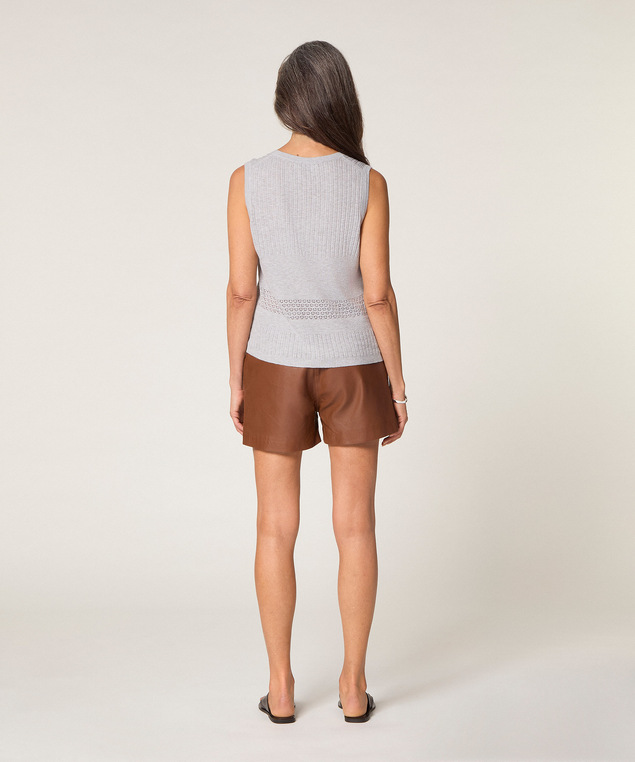 Rodier Short En Cuir Marron