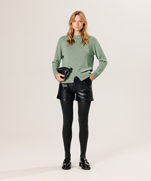 Rodier Short En Cuir Noir