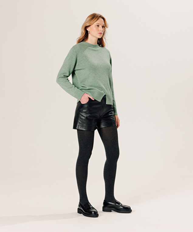 Rodier Short En Cuir Noir