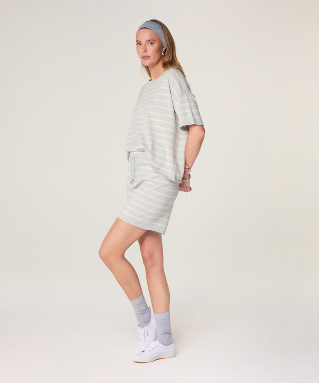 Rodier Short Rayé En Coton Rayures Grises