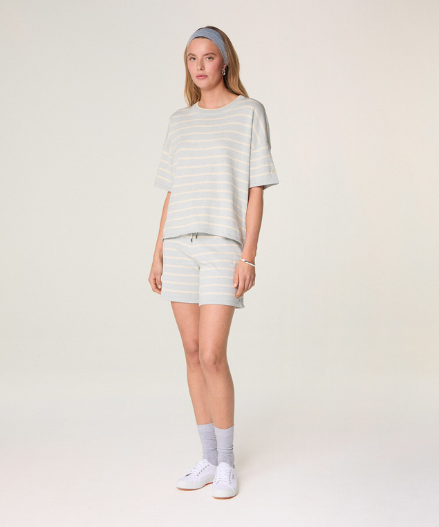 Rodier T-shirt Oversize Rayé Rayures Grises
