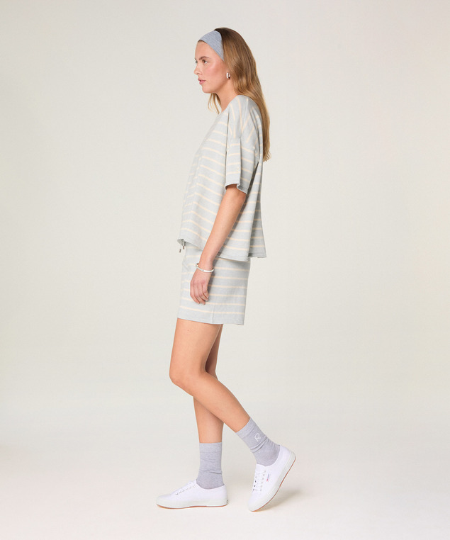 Rodier T-shirt Oversize Rayé Rayures Grises