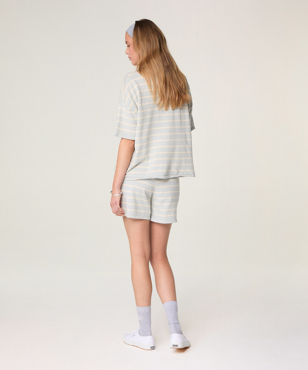 Rodier T-shirt Oversize Rayé Rayures Grises