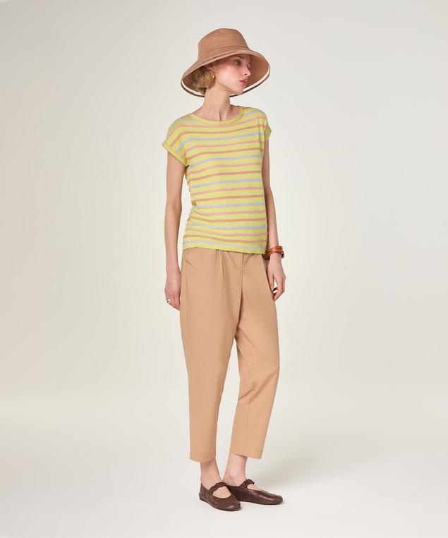 Rodier T-shirt Rayé En Coton Vert Clair