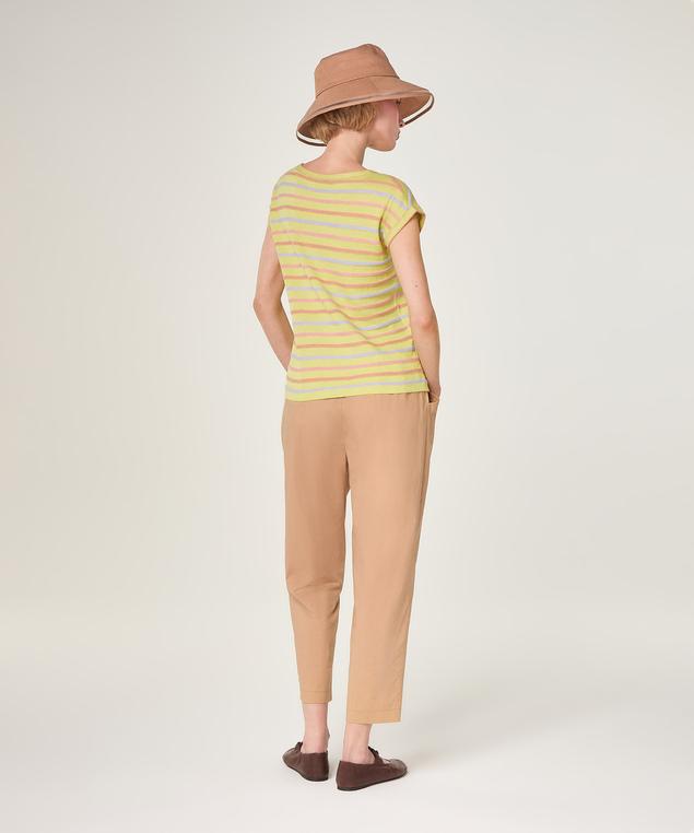 Rodier T-shirt Rayé En Coton Vert Clair