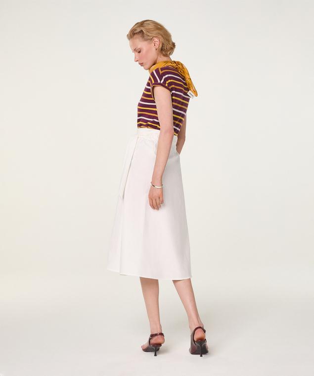 Rodier T-shirt Rayé En Coton Violet De Vin