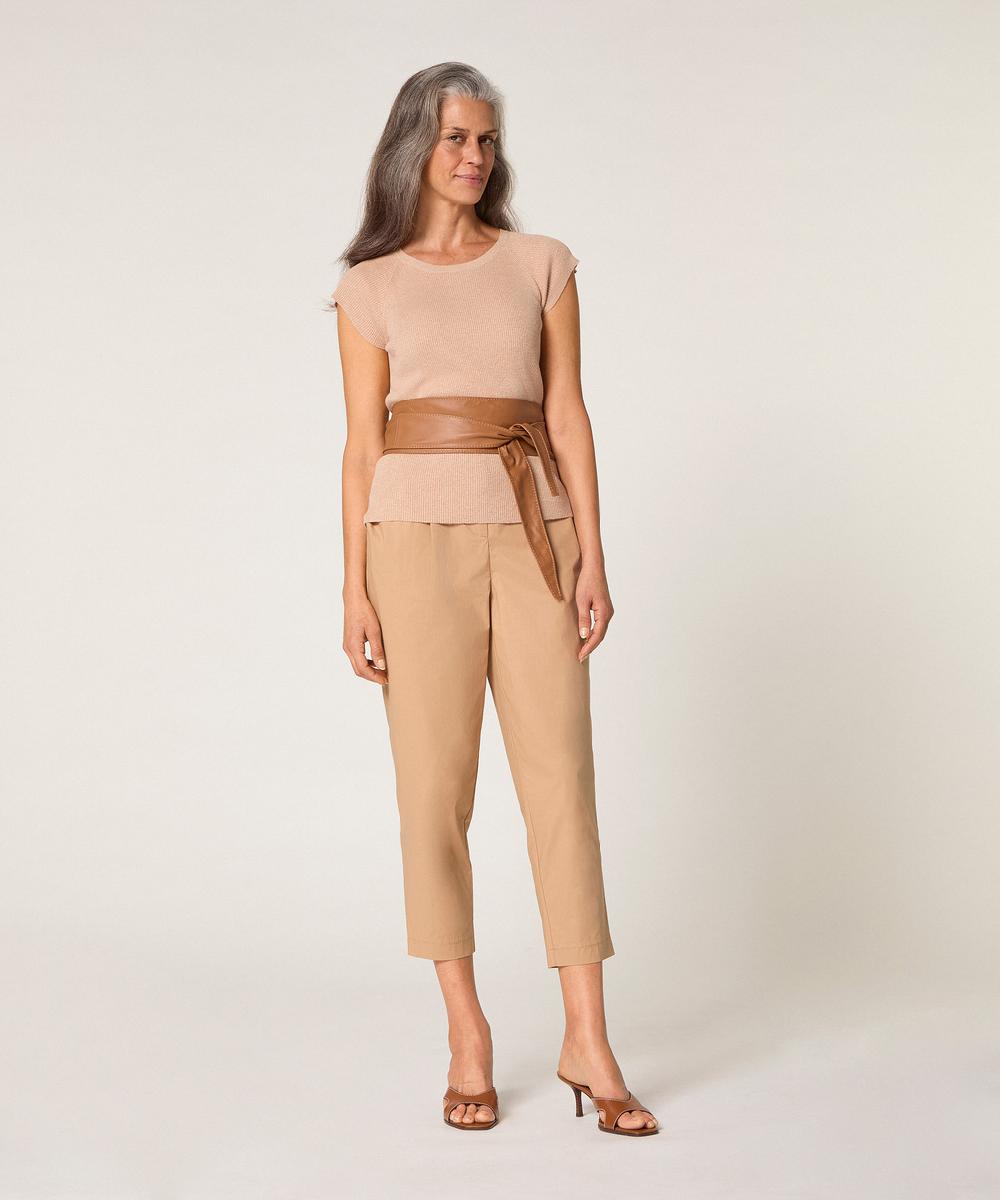 rodier Top à côtes beige