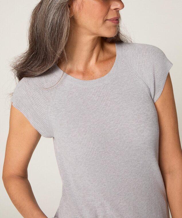 Rodier Top à Côtes Gris Clair