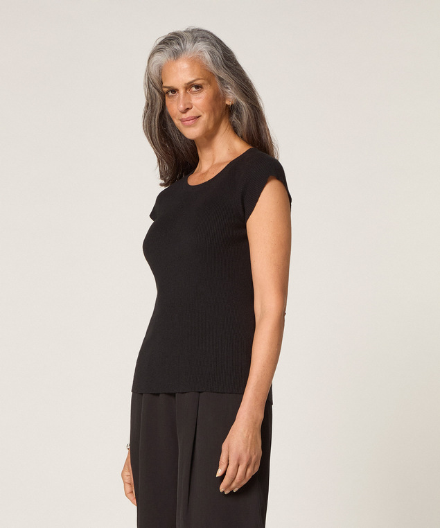 Rodier Top à Côtes Noir