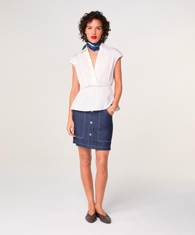 Rodier Top Blanc En Coton Blanc