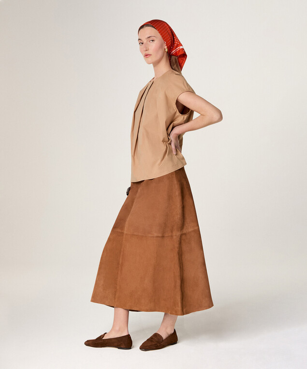 Rodier Top En Coton Marron Moka