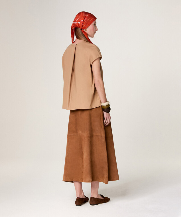 Rodier Top En Coton Marron Moka