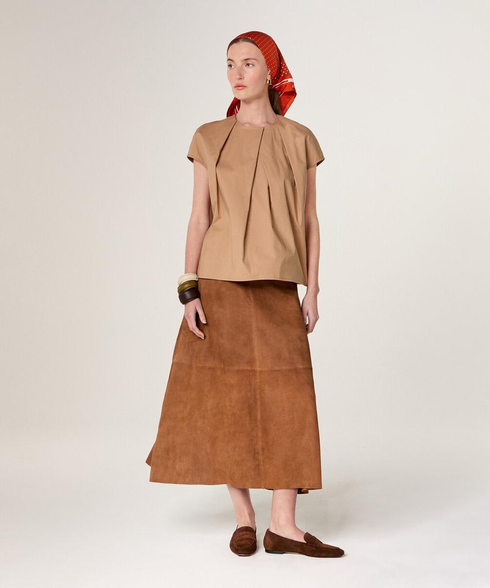 rodier Top en coton marron moka