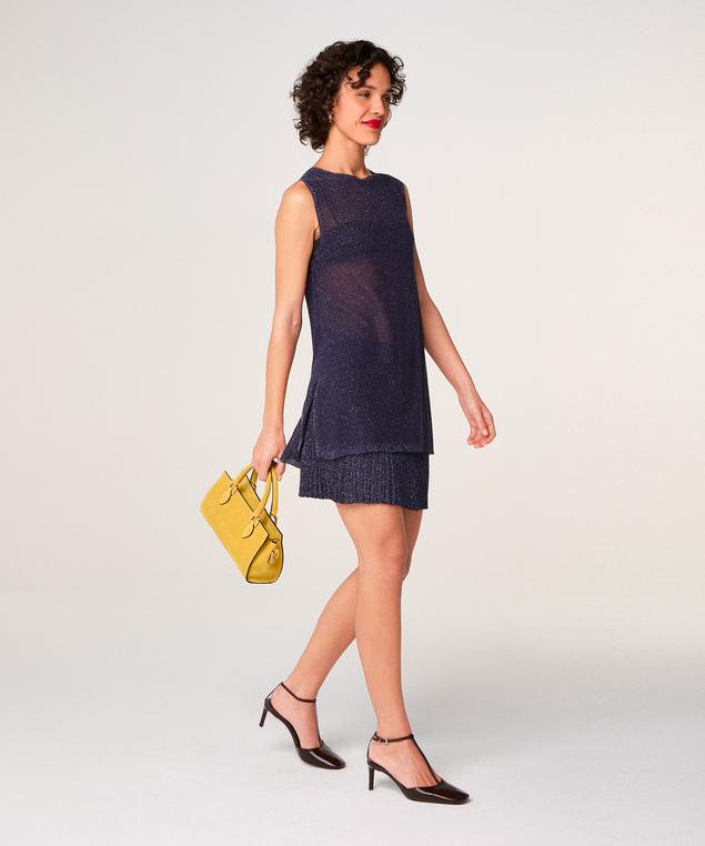 Rodier Top En Maille Lurex Bleu Marine