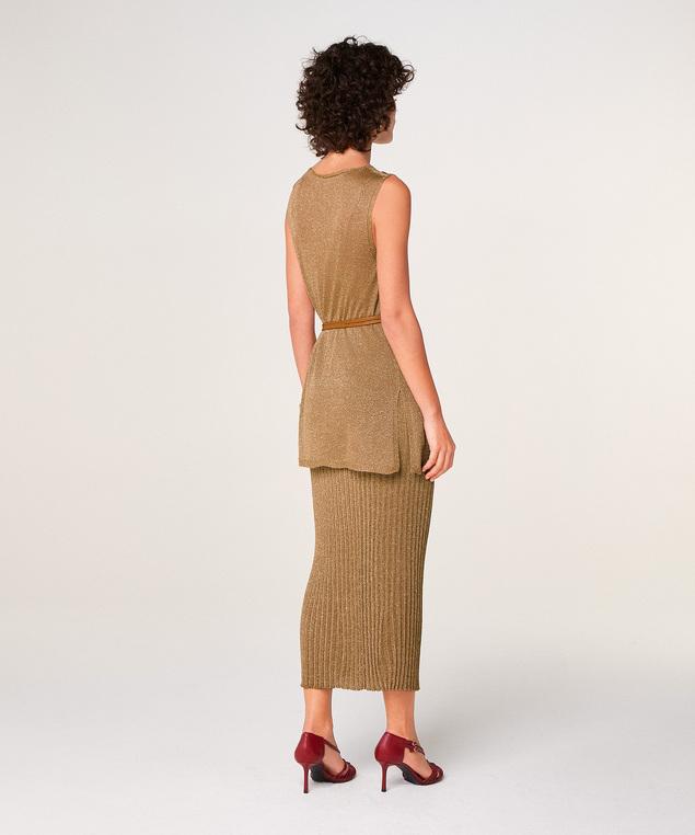 Rodier Top En Maille Lurex Marron Moka