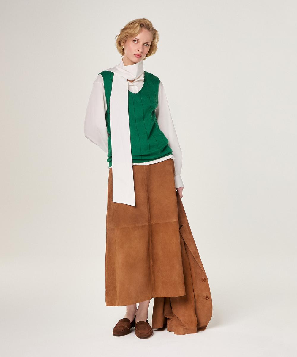 rodier Tunique en coton vert bouteille