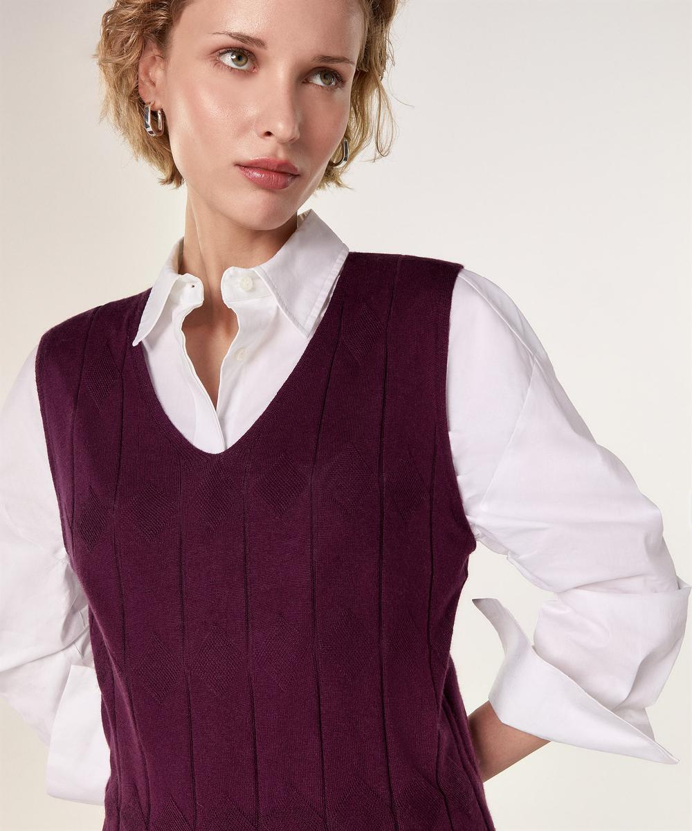 rodier Tunique en coton violet de vin