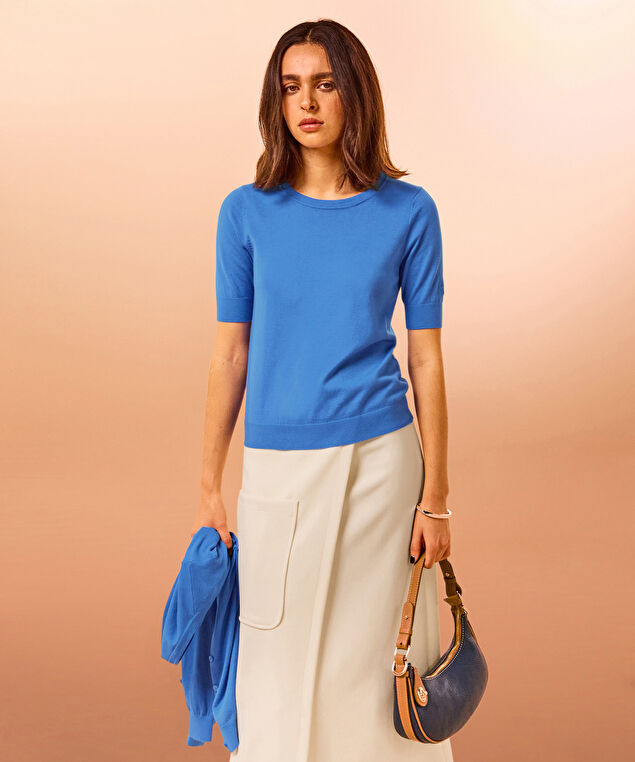 Rodier Twin-set Coton Bleu Horizon