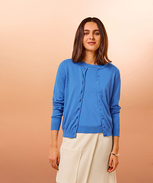 Rodier Twin-set Coton Bleu Horizon