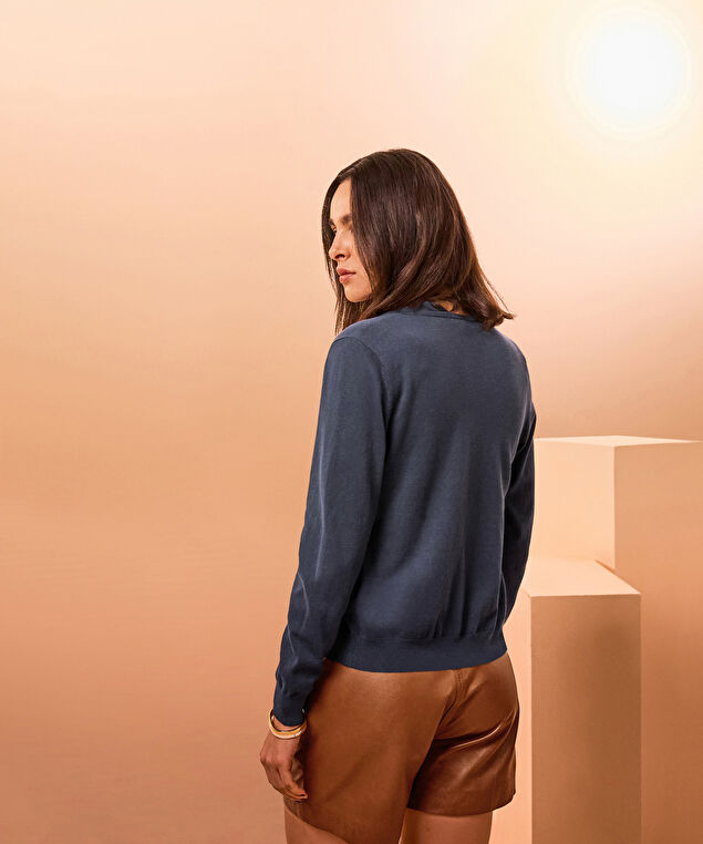 Rodier Twin-set Coton Bleu Nuit