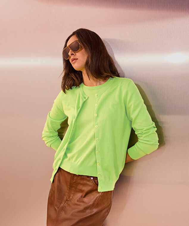 Rodier Twin-set Coton Vert Tilleul