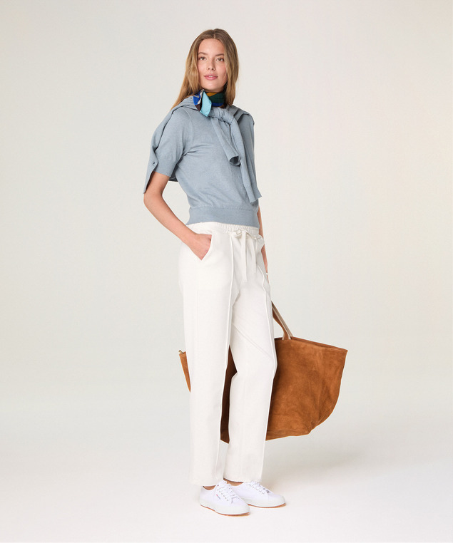 Rodier Twin-set En Coton Bleu Gris