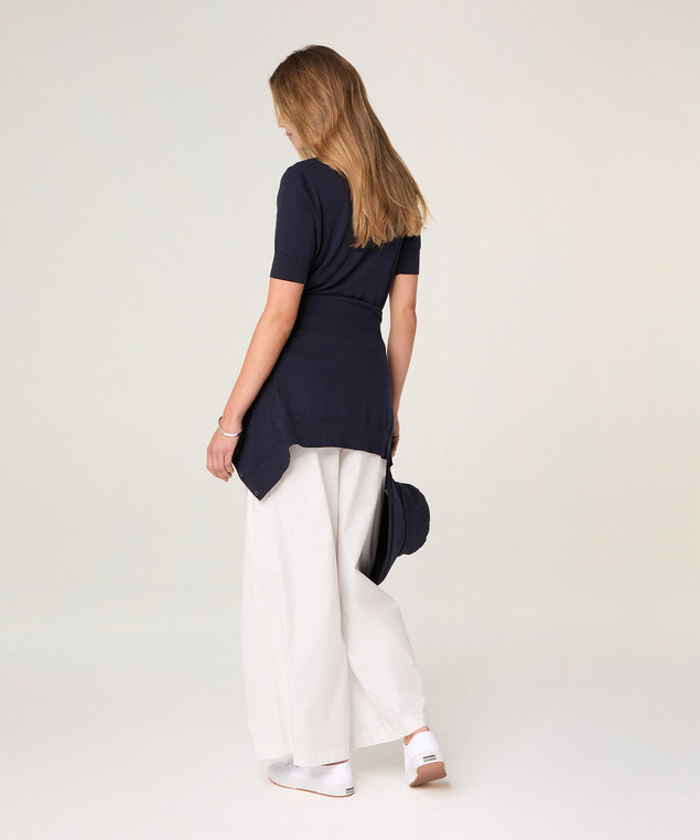 Rodier Twin-set En Coton Bleu Marine