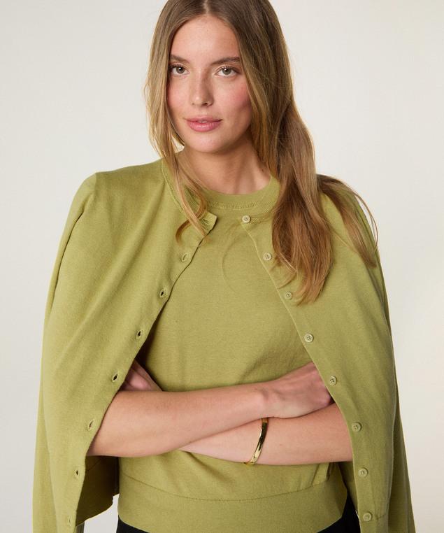 Rodier Twin-set En Coton Vert Pistache