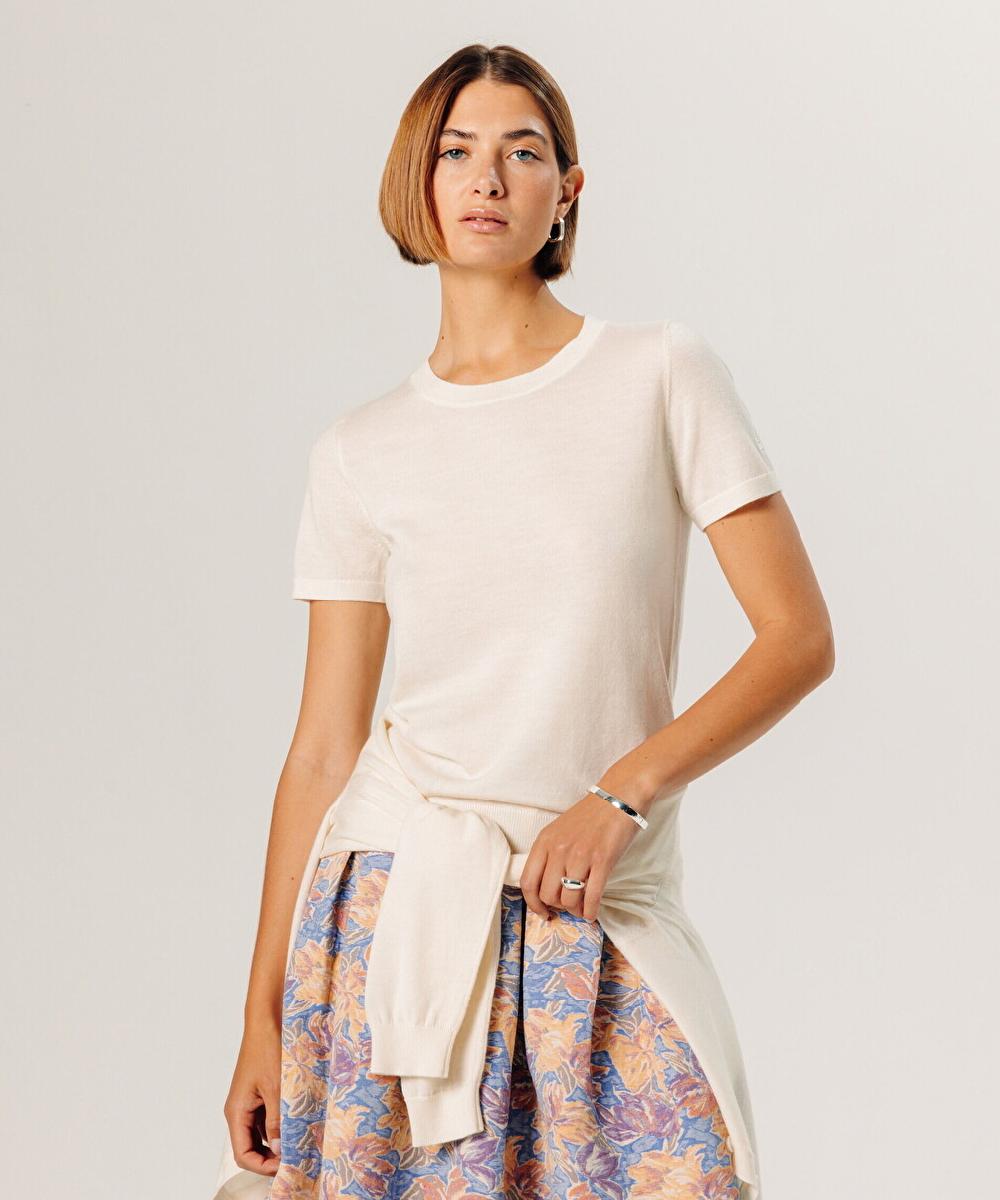 rodier Twin-set en laine mérinos blanc